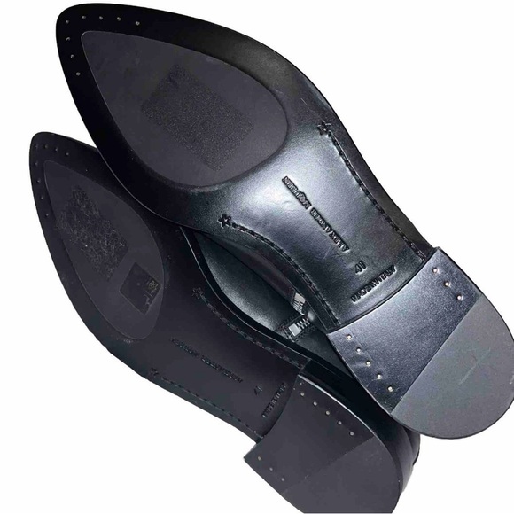 ALEXANDER MCQUEEN Chelsea Ankle Boots Black Leather EU 41 Silver Chain Punk New - Picture 9 of 10